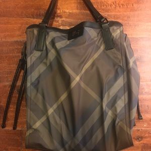 Large nylon Burberry Buckleigh satchel. Like new.